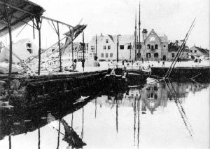Klara Marie bombad och sänkt i Nexö hamn 8 maj 1945