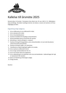 Kallelse och dagordning arsmote 2025 pdf